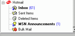 Los anuncios propios de Hotmail o MSN son bajados automáticamente por el cliente de correo electrónico a la carpeta MSN Announcements (o Anuncios de MSN)