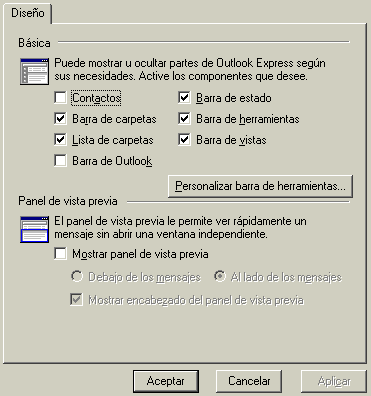 En el Outlook Express, seleccione Ver, Diseño, desmarque "Mostrar panel de vista previa"